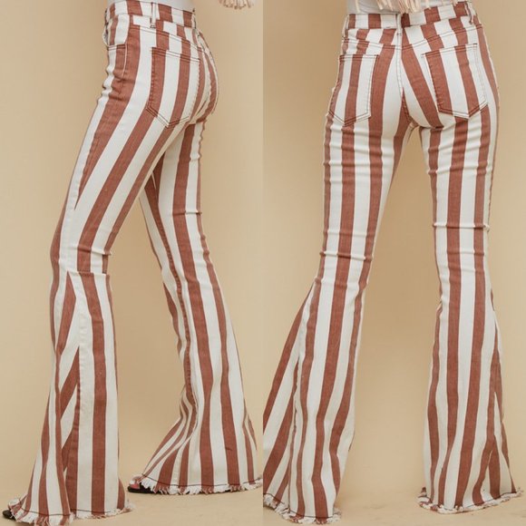 Stripe Denim Flares - Picture 2 of 2